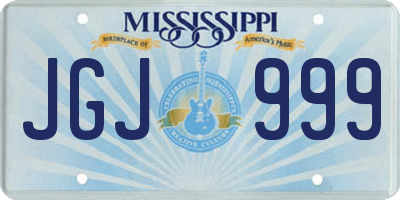 MS license plate JGJ999