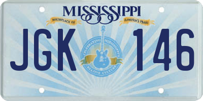 MS license plate JGK146
