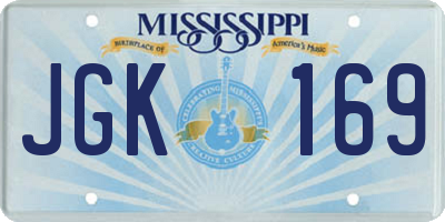 MS license plate JGK169