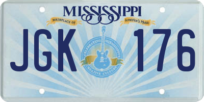 MS license plate JGK176