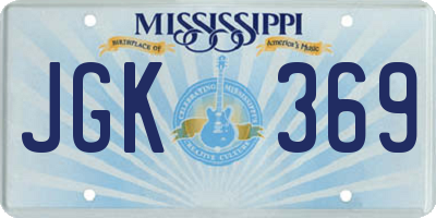 MS license plate JGK369