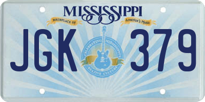 MS license plate JGK379