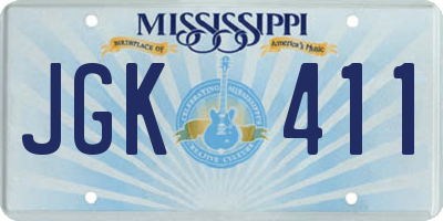 MS license plate JGK411