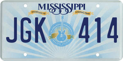 MS license plate JGK414