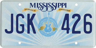 MS license plate JGK426