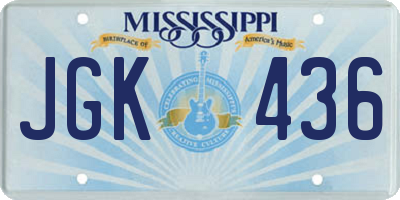 MS license plate JGK436