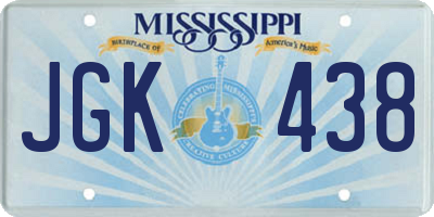 MS license plate JGK438