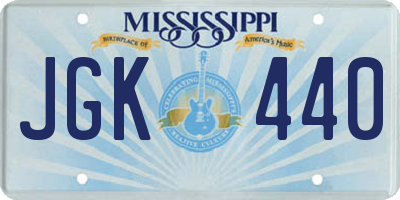 MS license plate JGK440