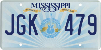 MS license plate JGK479