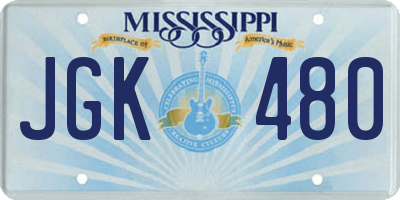 MS license plate JGK480