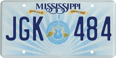MS license plate JGK484