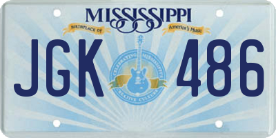 MS license plate JGK486