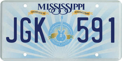MS license plate JGK591