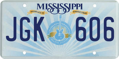 MS license plate JGK606