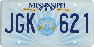 MS license plate JGK621