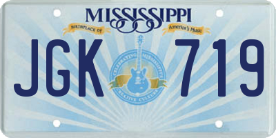 MS license plate JGK719