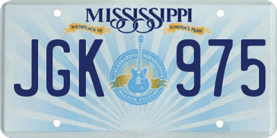 MS license plate JGK975