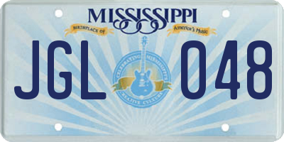 MS license plate JGL048