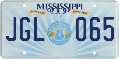 MS license plate JGL065