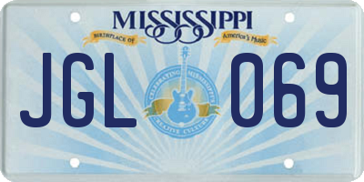 MS license plate JGL069
