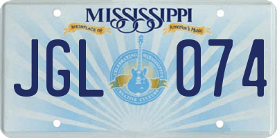 MS license plate JGL074