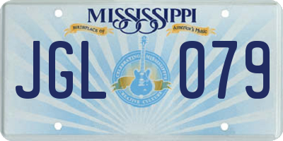 MS license plate JGL079