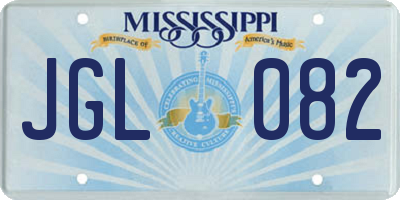 MS license plate JGL082