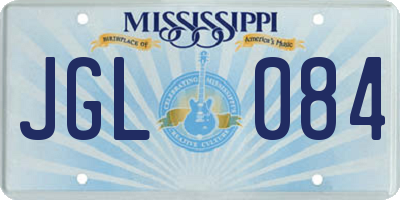 MS license plate JGL084