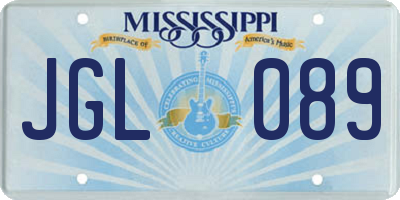 MS license plate JGL089
