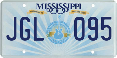 MS license plate JGL095