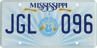 MS license plate JGL096