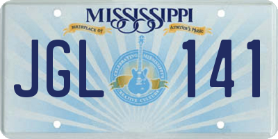 MS license plate JGL141