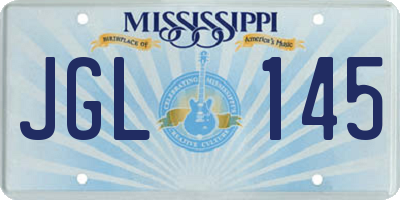 MS license plate JGL145
