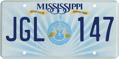 MS license plate JGL147