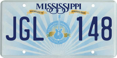 MS license plate JGL148