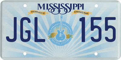 MS license plate JGL155