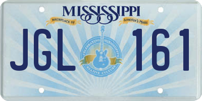 MS license plate JGL161