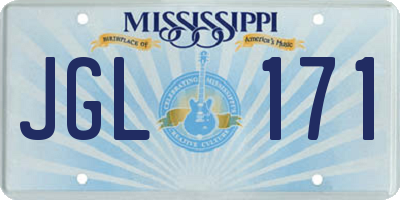 MS license plate JGL171