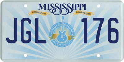 MS license plate JGL176