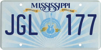 MS license plate JGL177