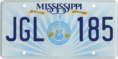 MS license plate JGL185