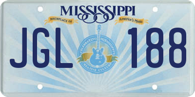 MS license plate JGL188