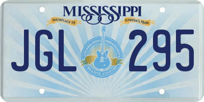 MS license plate JGL295
