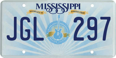 MS license plate JGL297