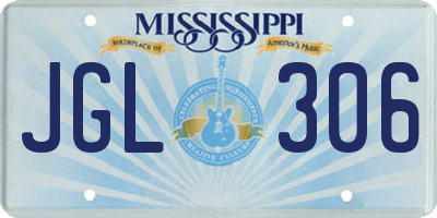 MS license plate JGL306