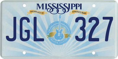 MS license plate JGL327