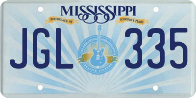 MS license plate JGL335