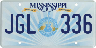 MS license plate JGL336
