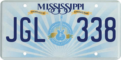 MS license plate JGL338