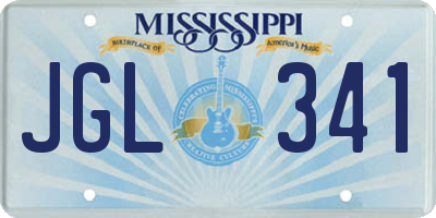 MS license plate JGL341